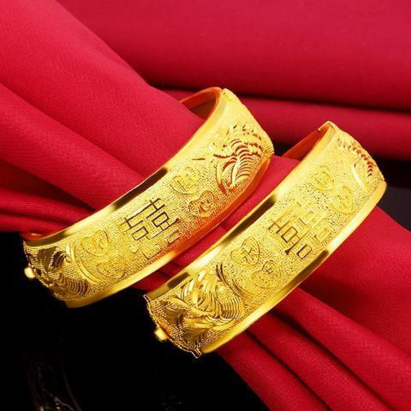 13 Styles Gold Color New Wedding Bracelet Women's Wedding Supplies Dragon Phoenix Bracelet Bridal Jewelry