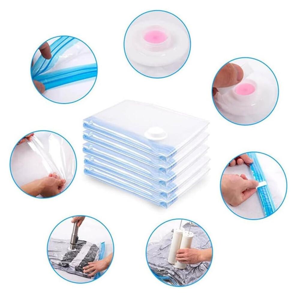 Compression Bag for Clothes, Vacuum Compression Super Capacity Sealed Compression Bag with Double Seal Technology, Sturdy Waterproof Storage Solution