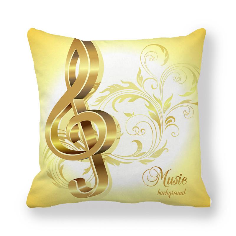 Guitar Butterfly Decorative Pillowcase Home Music Decoration Bedroom Living Room Sofa Pillowcase Music Note Cushion Cover