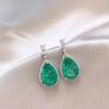 French Light Luxury, Niche Elegance, High-end Sense, Diamond-encrusted Water Drop Pendant, Earrings, Versatile, Simple Temperament, Fashionable