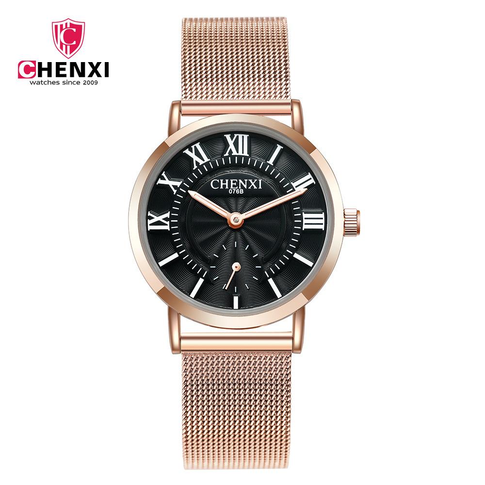Neue Top-Marke, Luxus-Herrenuhr mit Box, Edelstahl-Mesh-Armband, ultradünne Herren-Quarzuhren