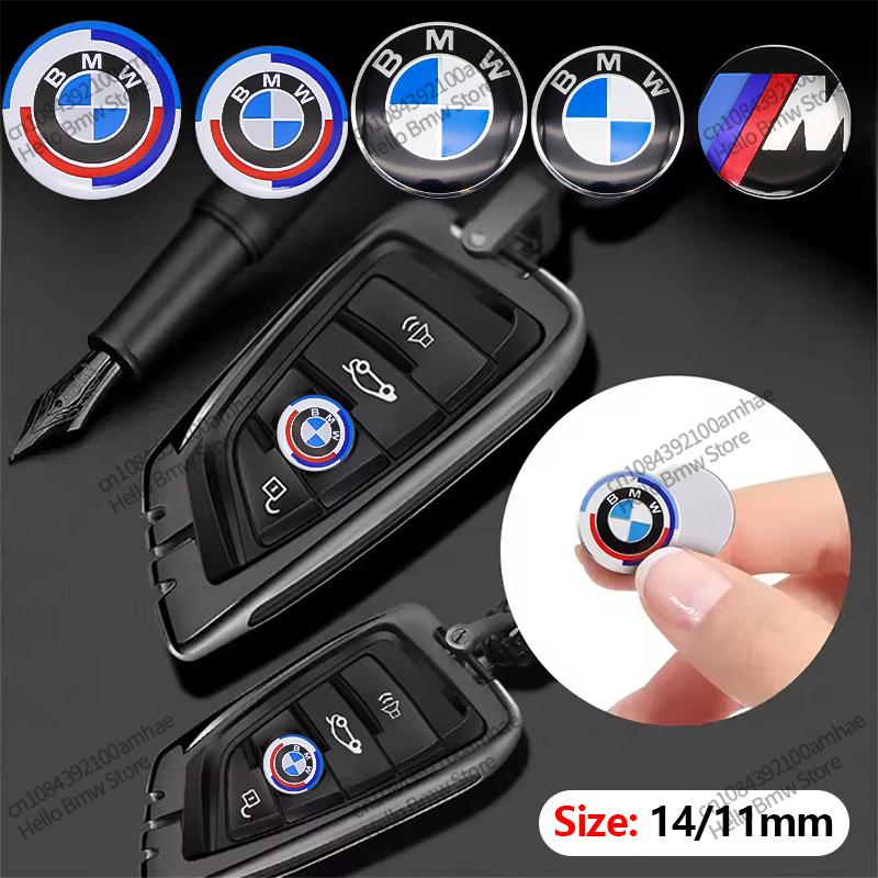 11mm Car Key Badge Emblem Replacement 14mm Car Key Stickers For BMW M Logo 50th Anniversary X1 X2 X3 X4 X6 E83 F39 F10 F30 F48