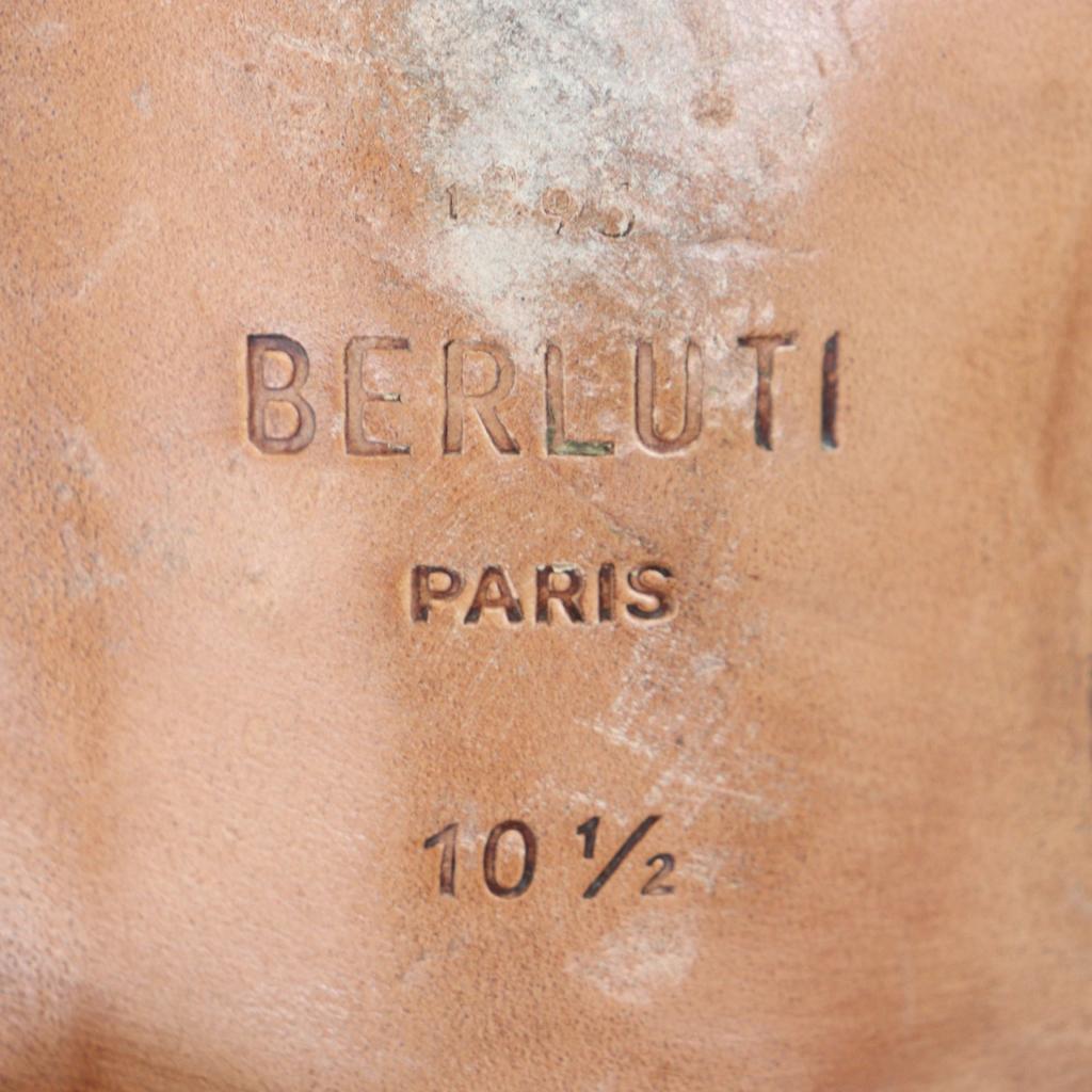 Great BERLUTI Leather shoes Gaspard Galle drape black mens 10.5 Used
