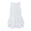Naien Lace Patch Dot Sleeveless Dress White