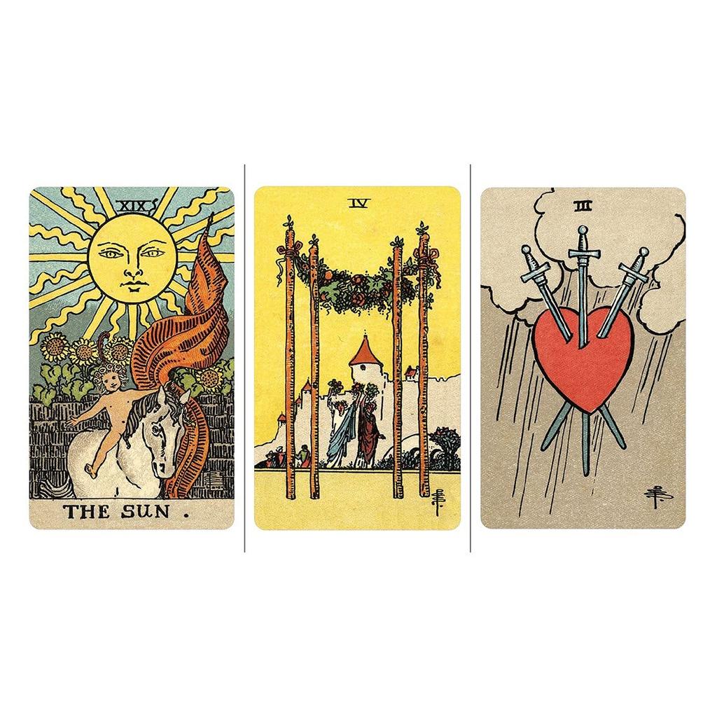 Kancharo Tarot Set Borderless Includes Japanese Tarot Card Instructions Pouch 84-Card [Smith-Waite Tarot Edition] & (Authentic)