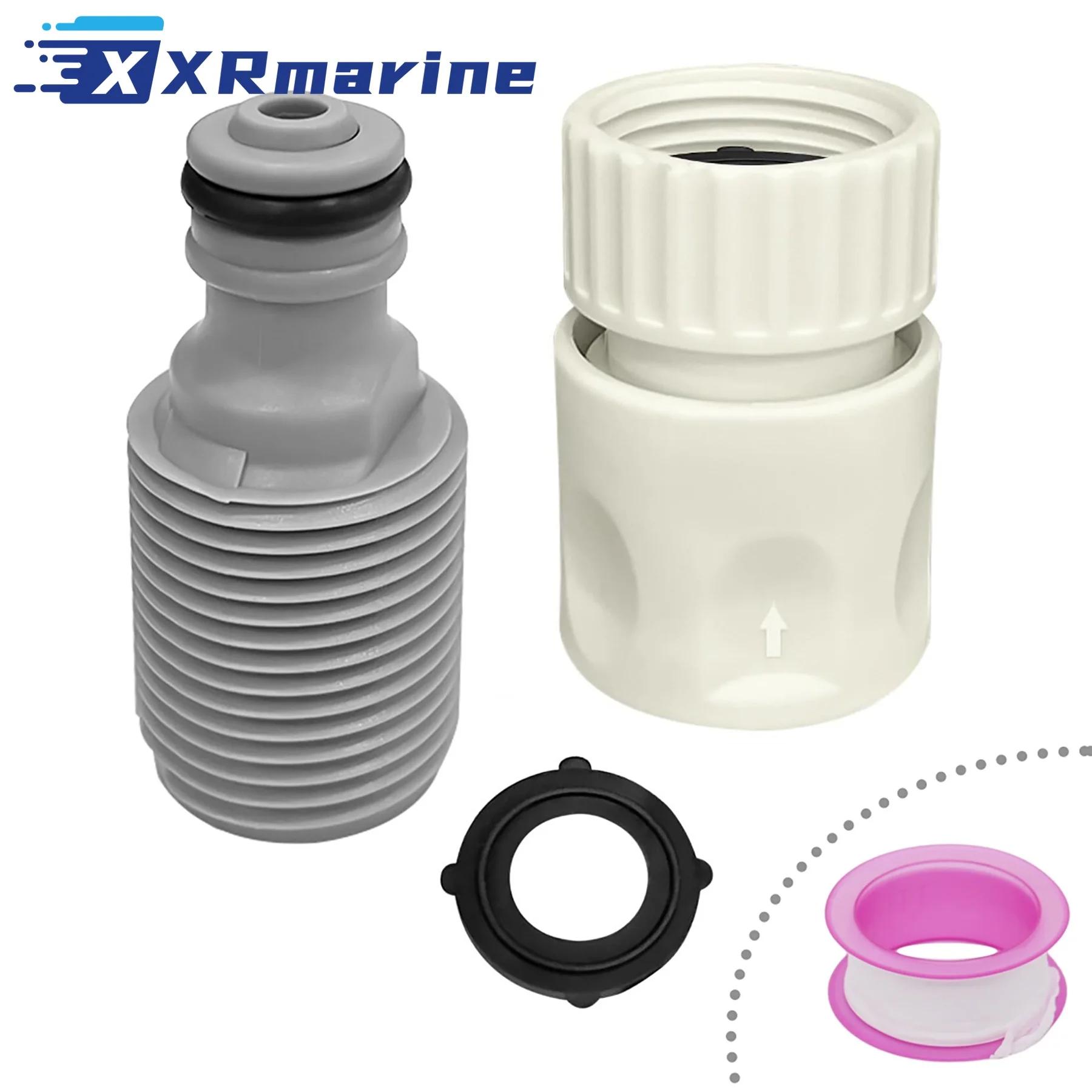 

Marine Outboard Engine Quick Flush Kit Water Hose Connector Outdrive Compatible with Yamaha Mercury Suzuki and More Brand Quick Flush Kit