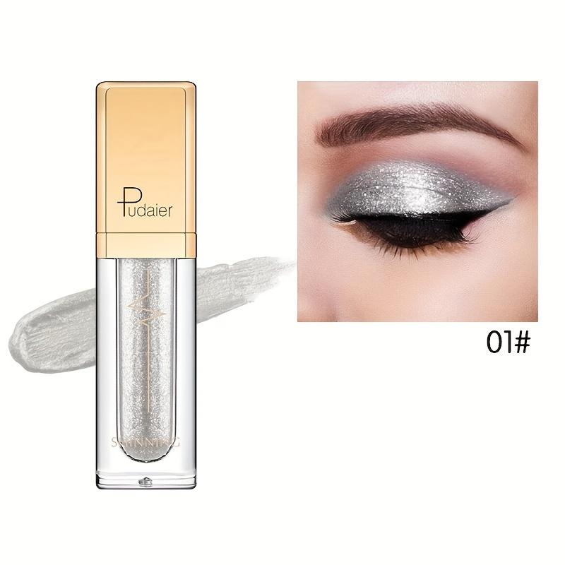 18 Colors Micro Glitter Liquid Eyeshadow, Brickstone Pearlescent Eyeshadow Liquid Waterproof Makeup Smokey Makeup Long Lasting Eyeshadow