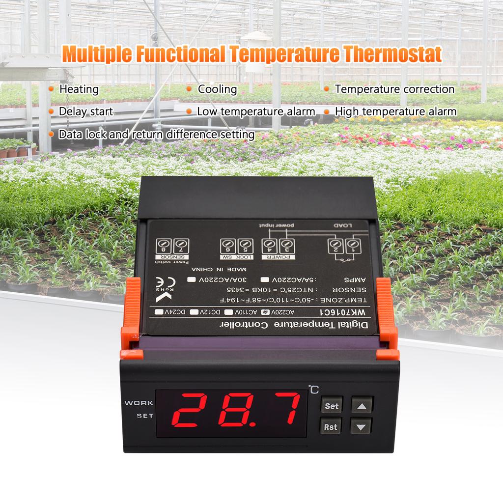 5A Digitaler Temperaturregler WK7016C1 Intelligenter Temperaturregler AC 220V Kühlschrank