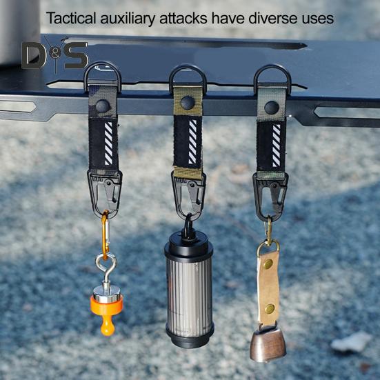 Fibbia a Nastro Multifunzione da Esterno Portatile per Impieghi Gravosi Regolabile Nastro di Fissaggio Campeggio Escursionismo Zaino Vita Appesa Fibbia a Molla