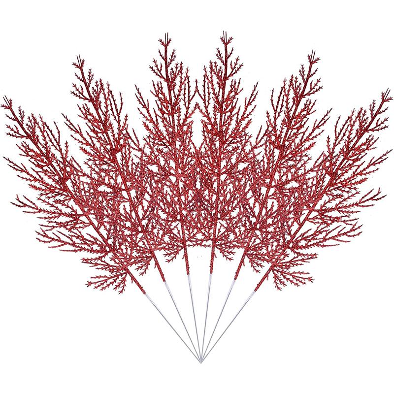 3/5 szt. Dekoracja Świąteczna Sztuczne Gałązki Sosny Symulowany Kwiat Ozdoby Choinkowe Girlanda DIY Dekoracja Imprezowa Domowa