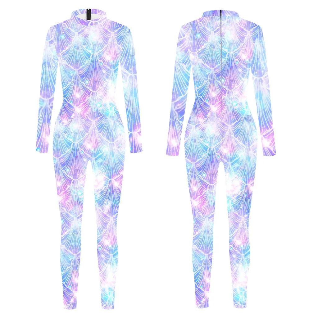 3D Digitaltryck Scenföreställningskostymer Vuxna Halloween-evenemang Karneval Temafest Cosplay-dräkt Låtsasspel Jumpsuit