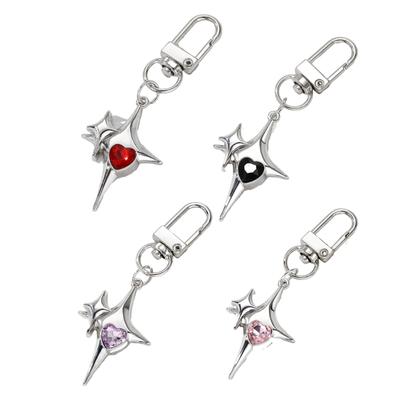 Trendy Heart Key Holder Star Bag Pendnat Perfect for Bags and Car Holder