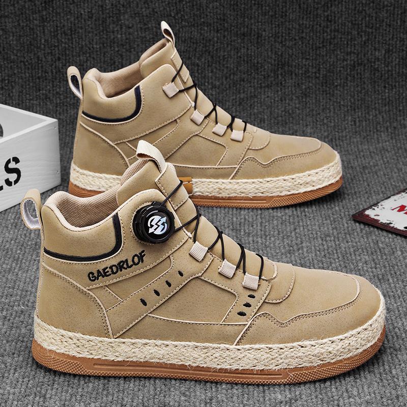 

Men Casual Outdoor Sports Sneakers Lightweight Comfortable Platform Casual Suede Boots Anti Slip Ankle Work High Top Walking Shoes 39