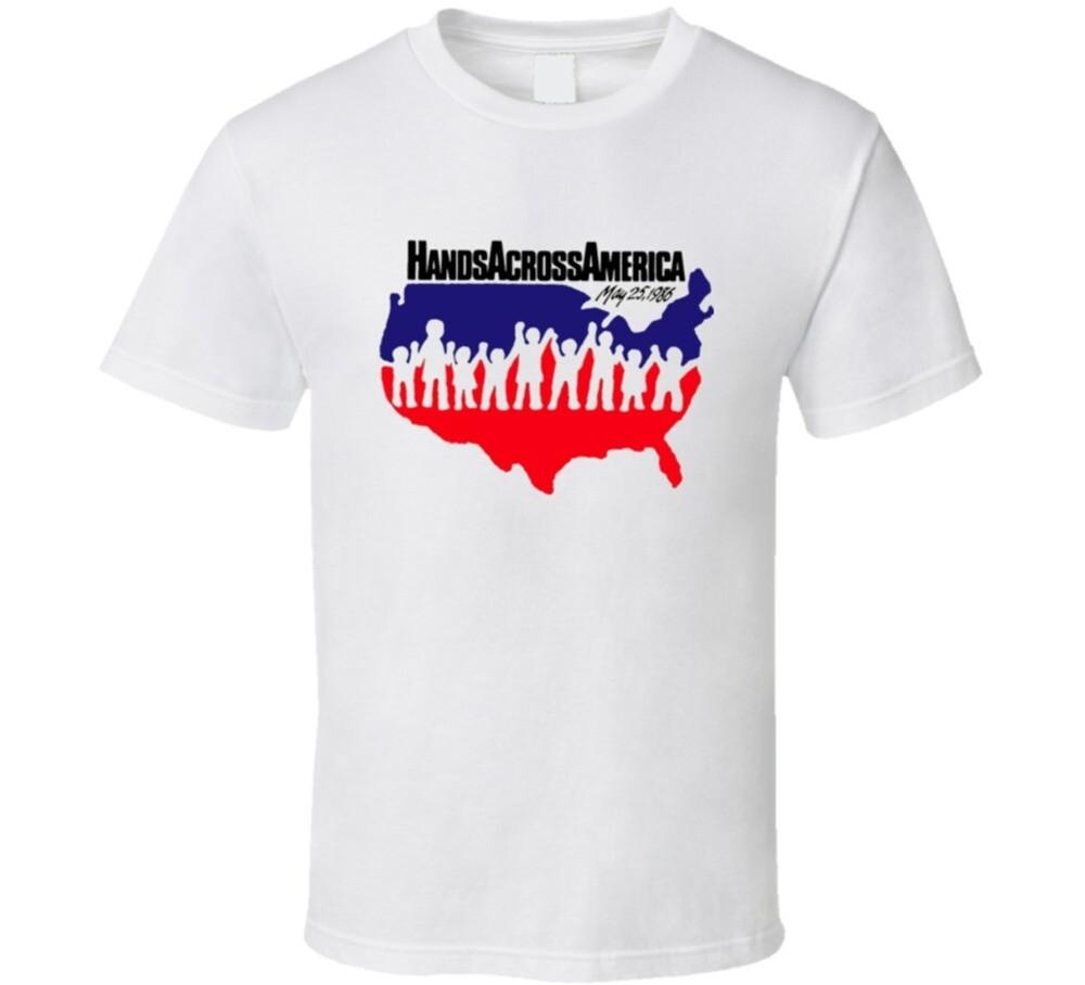 Retro Hands Across America 1986  T Shirt Unisex T-Shirt XL