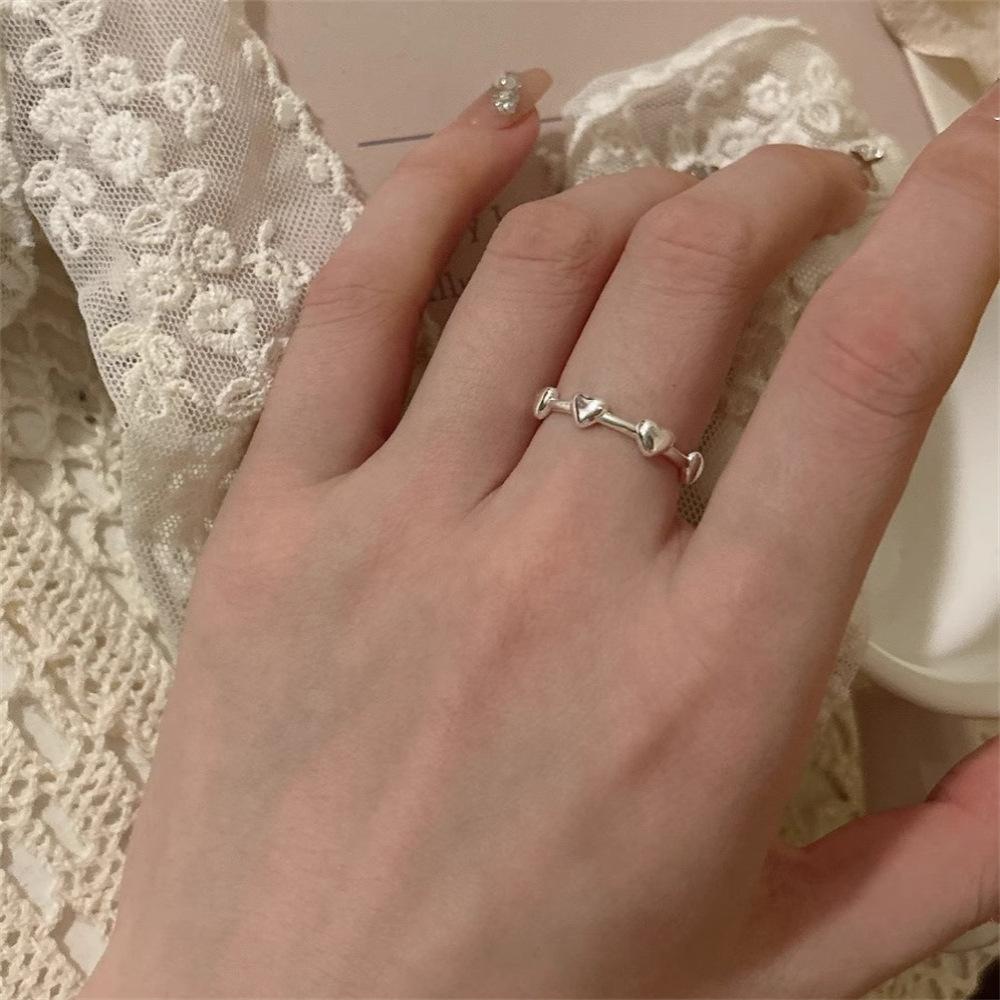 Korean Love Ring Ins Style High-end Design Open Index Finger Ring Ring