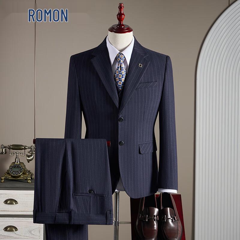

ROMON Мужской полосатый деловой костюм-тройка 2XL