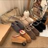Women's Fur Slippers Indoor Outdoor Wear Thick Bottom Snow Boots Half Slippers Wool Cotton Shoes Warm Anti-Slip Winter Shoes