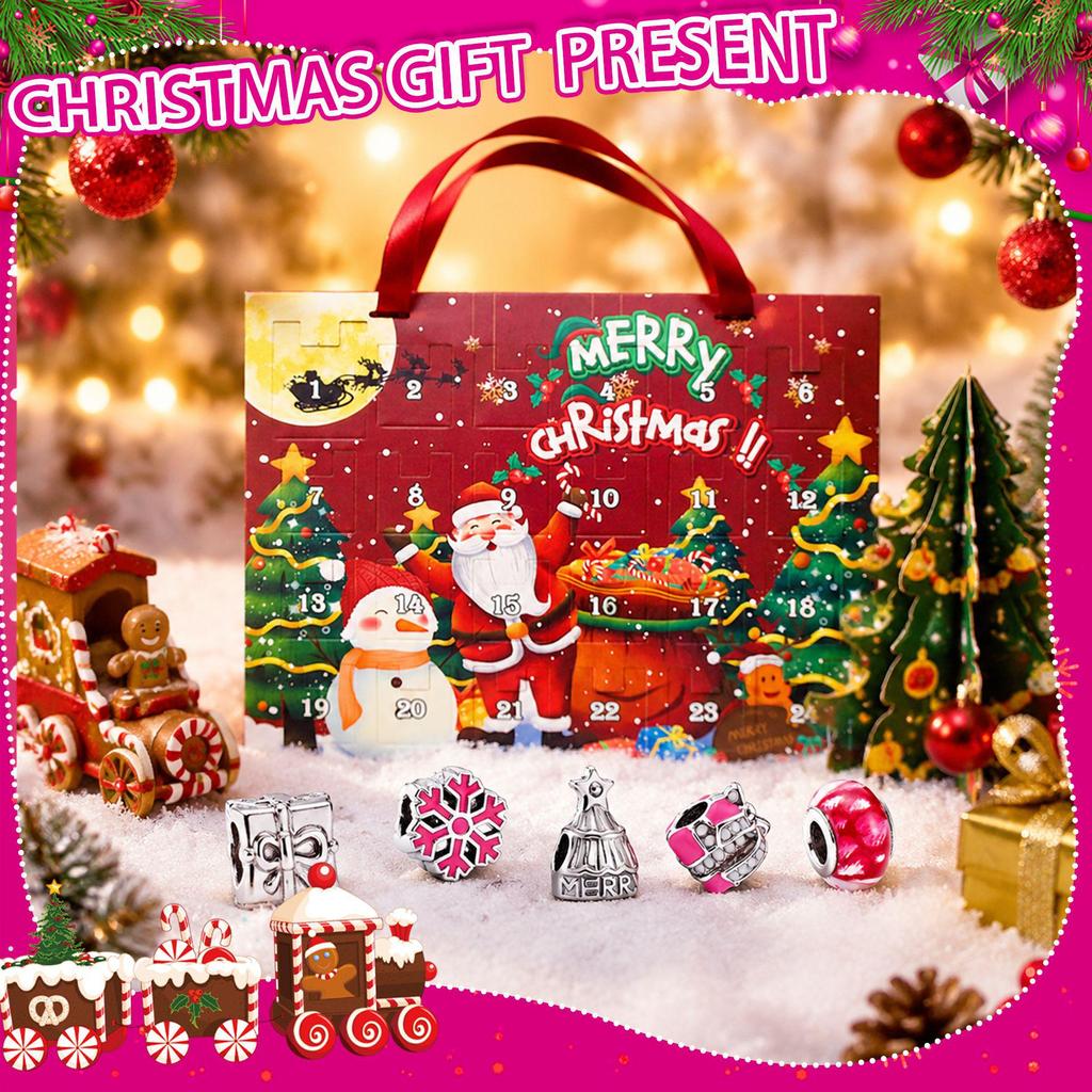 Christmas Countdown Calendar: DIY Bracelet Blind Box with 24 Grids - Creative Educational Puzzle Gift for Kids