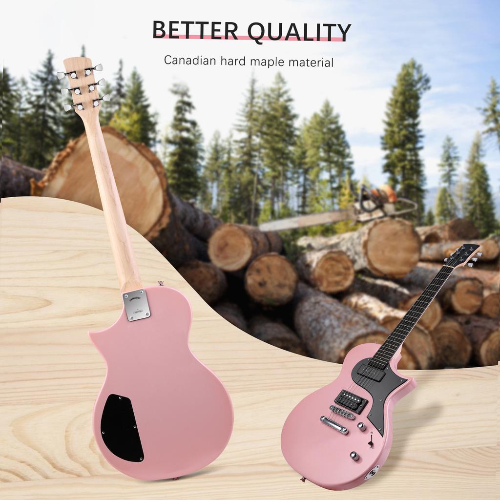 Electric Guitar Professional Solid Wood Guitar Stringed Musical Instrument Poplar Body Hard Maple Neck Laurel Wood