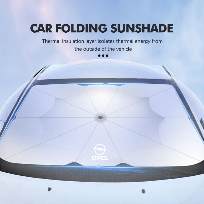 Car Sunshade Umbrella Foldable Front Window UV Protection Summer For Opel Corsa Astra H G J Insignia Vectra Zafira Meriva
