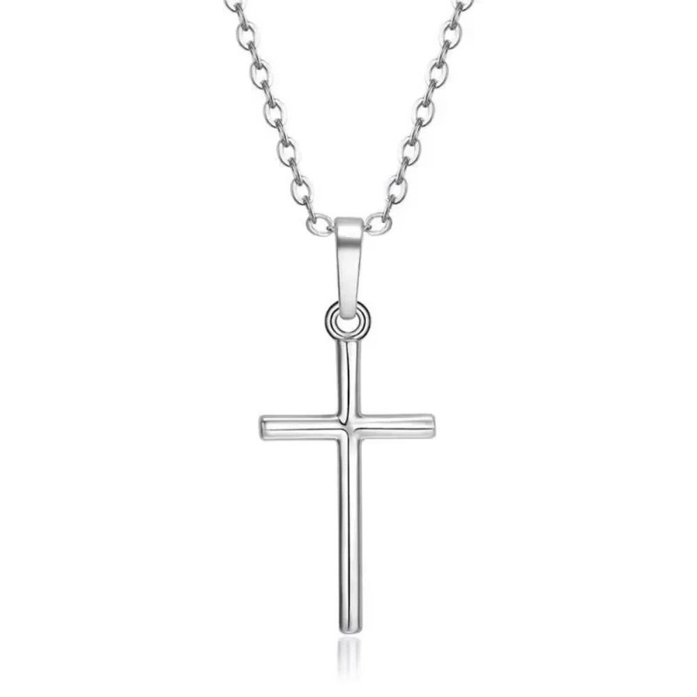 Punk Cross Cross Necklace Zircon Clavicle Chain New Pendants  for Women Men