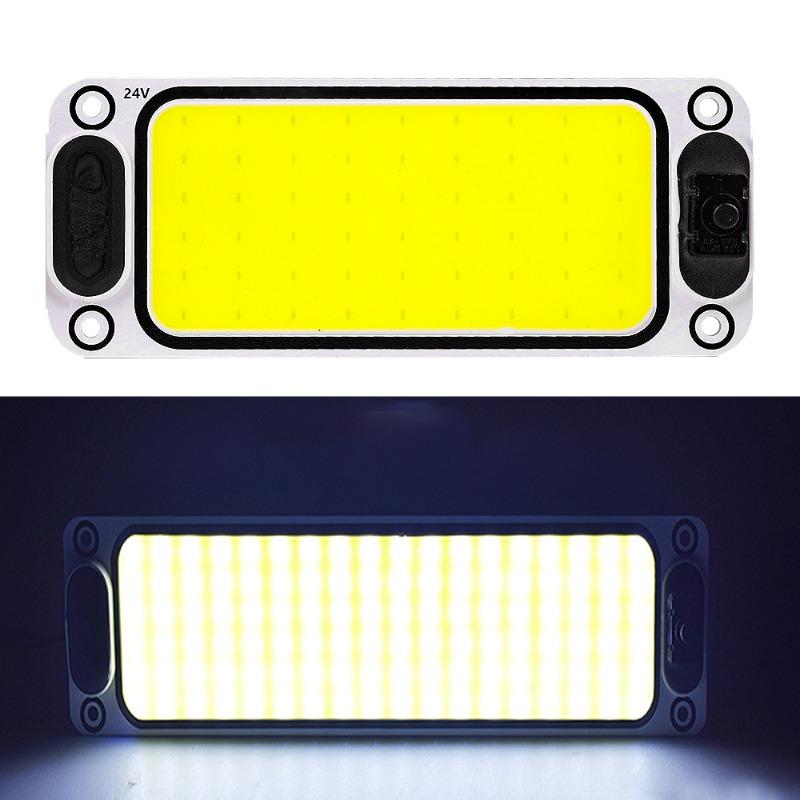 6W Car LED COB Dome Light 12-24V General Motors Automatic Reading Lights with Switch Truck Interior Ceiling Decorative Light Bar