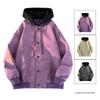 Spring and Autumn Trendy Brand High Street Fashion Contrast Color Stand Collar Jacket Men's Loose and Versatile Casual Jacket