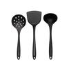 Silicone Non-stick Cookware Set: Stir-fry Spatula, Soup Ladle, Slotted Spoon, High-Temperature Long Handle.