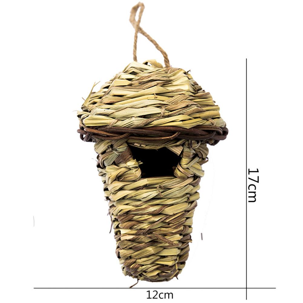 Pet Hanging Birds Nest Outdoor Hand-weaved Decorative Bird House Bird Cage Shelter For Garden Decoration