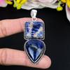 Sodalite Gemstone Handmade 925 Sterling Silver Jewelry Pendant 2.88" KG-284