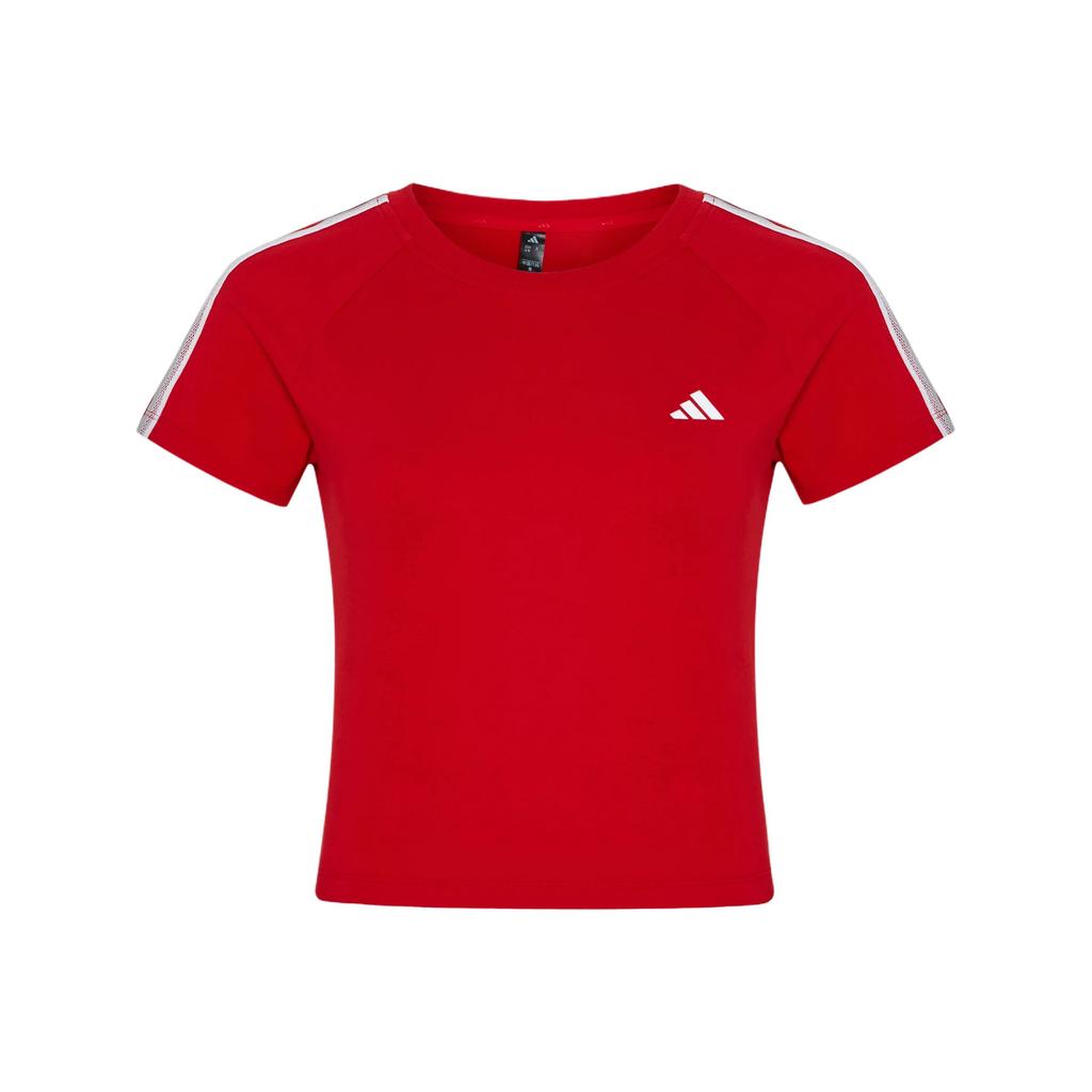 Adidas 3S Slim Fit Short Casual Short Sleeve T-Shirt Women Tops KZ1527