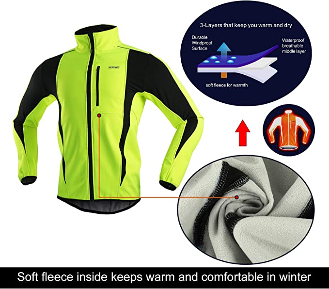 Men's High Visibility Breathable Full Sleeve Cycling Jersey Windproof Night Riding Moisture Wicking Sports Apparel Summer