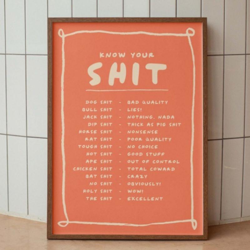 30 būdų pasakyti Fvck Spausdintas plakatas Juodas ir kreminės spalvos Sienų meno spaudiniai Tapyba Miegamojo Namų Svetainės Dekoravimas