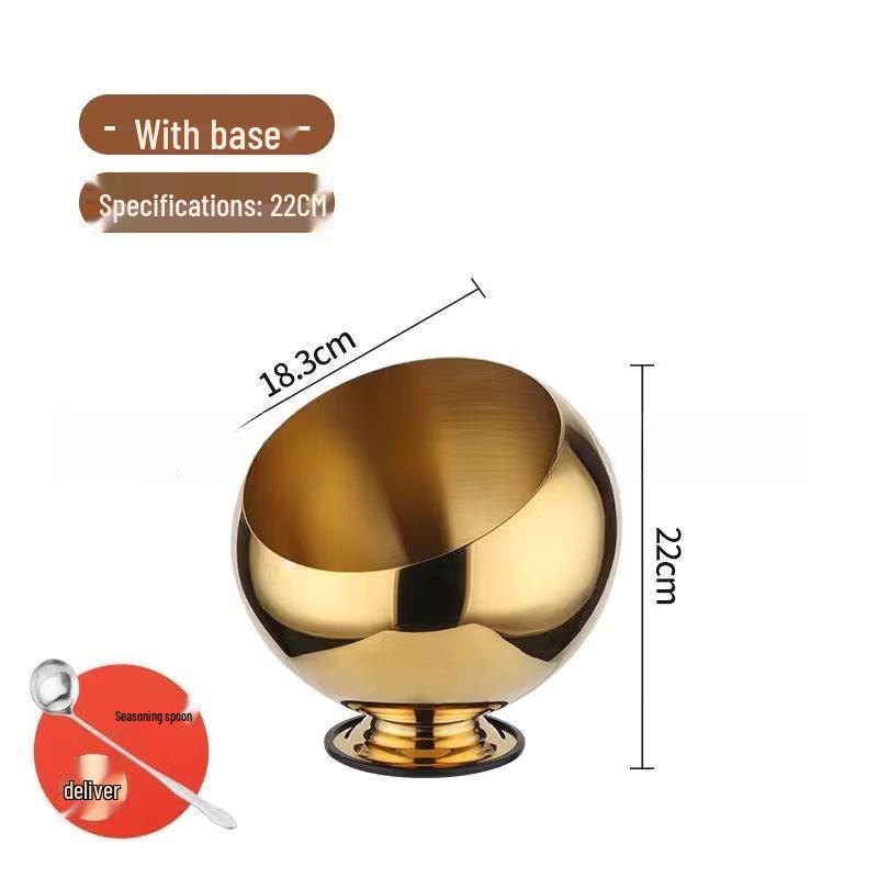 Stainless Steel Spherical Buffet Condiment Bowl