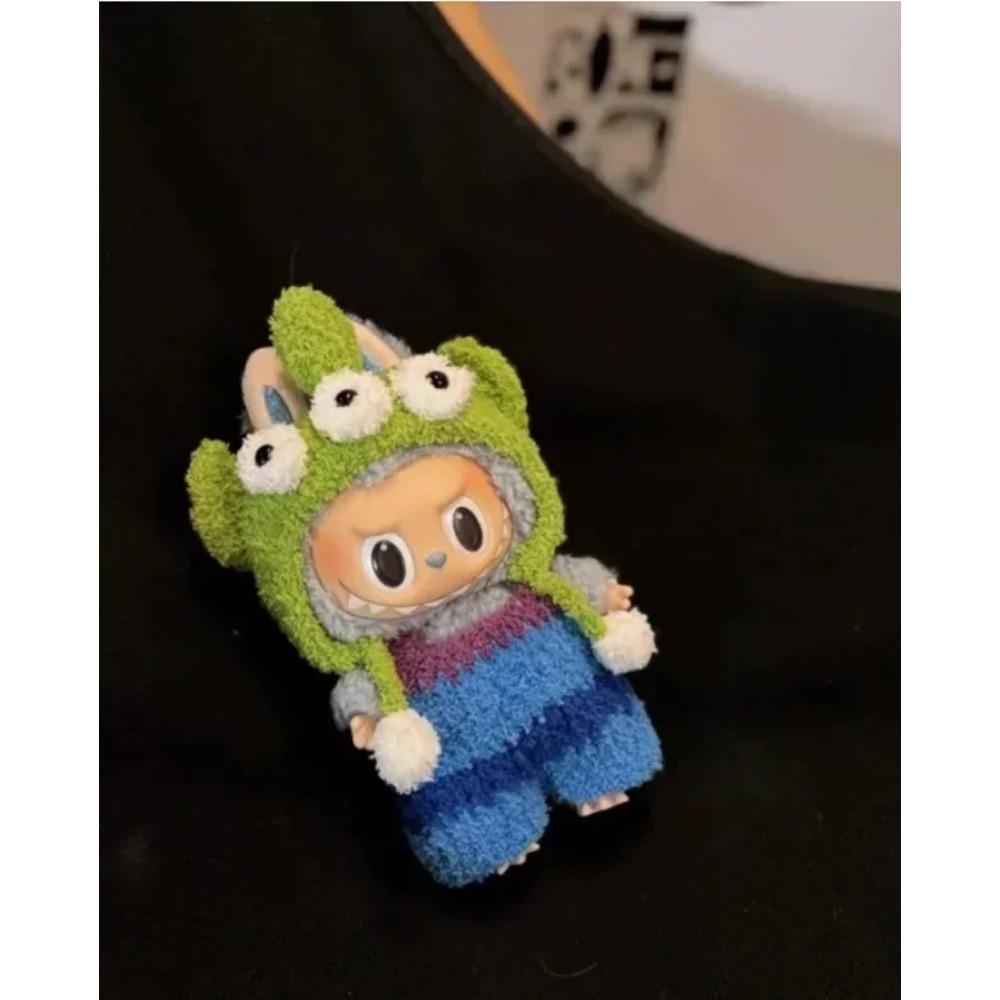 New 17cm Labubu Inventory Cute Fashion Clothing Accessories Labubu Headband Scarf Decoration Bubble Doll Clothing Birthday Gift