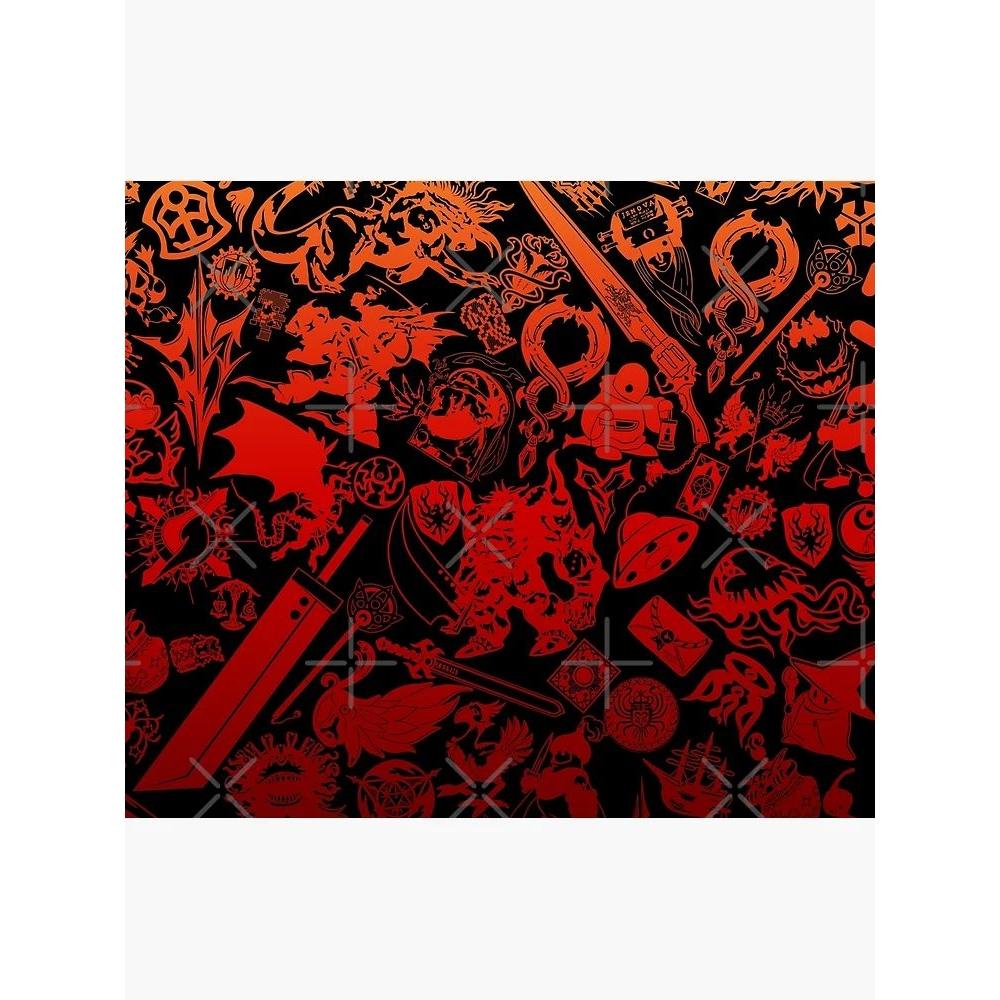 Final Fantasy Moogle-verse Tapestry Red 75x100