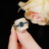 J0109 Micro-Inlaid Zircon Full Diamond Ring, Real Gold Electroplated Jewelry Environmental Protection Ring