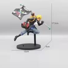 One Piece Character Luffy Three Brothers 3-piece Set/Luffy Saab Ace Animation Model Office Decoration Children Collection Gif s Kid Friendly