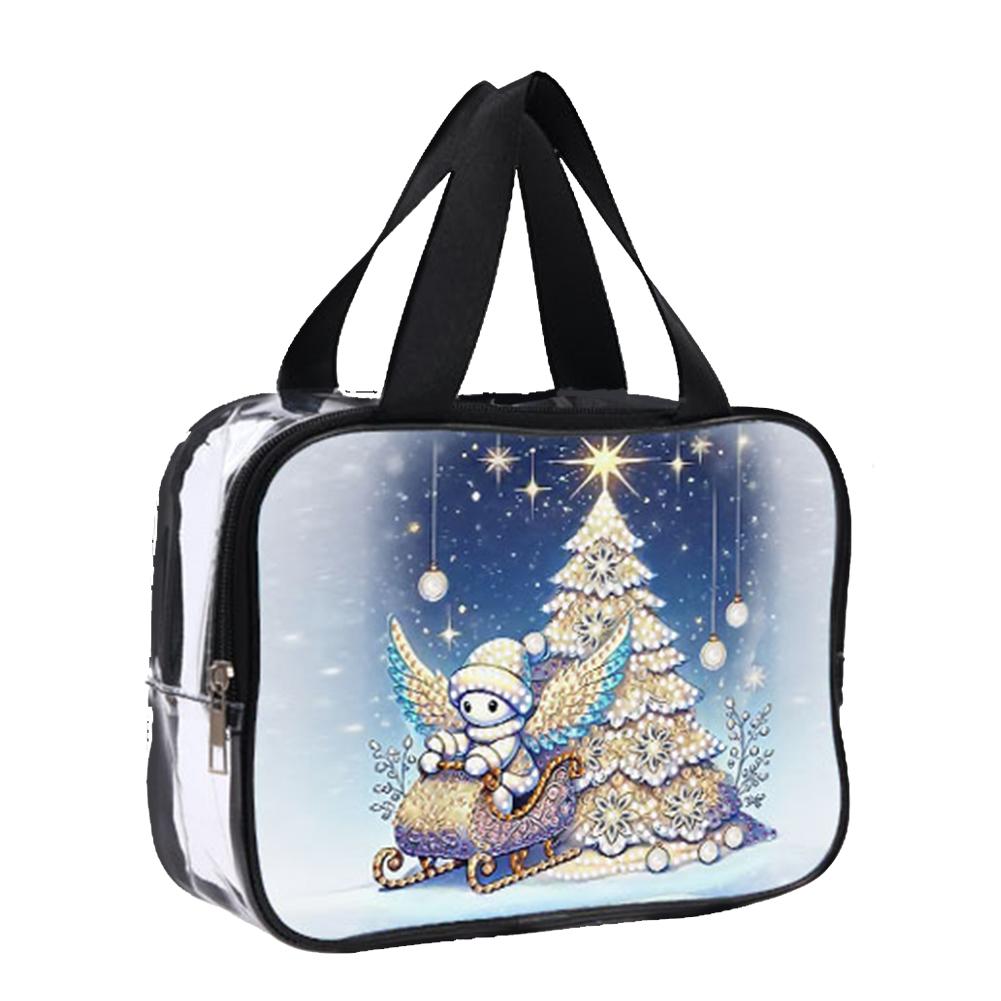DIY Diamond Art Crystal Rhinestone Cosmetic Bag Large Capacity Diamond Dot Diamond Storage Pack for Cash Carry Daily Use Travel