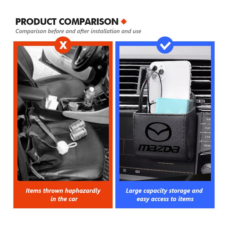 Car Air Outlet Storage Box Phone Lipstick Lighter Organizer For Mazda 3 CX3 CX4 CX5 CX7 CX8 CX9 CX30 RX7 Atenza Axela