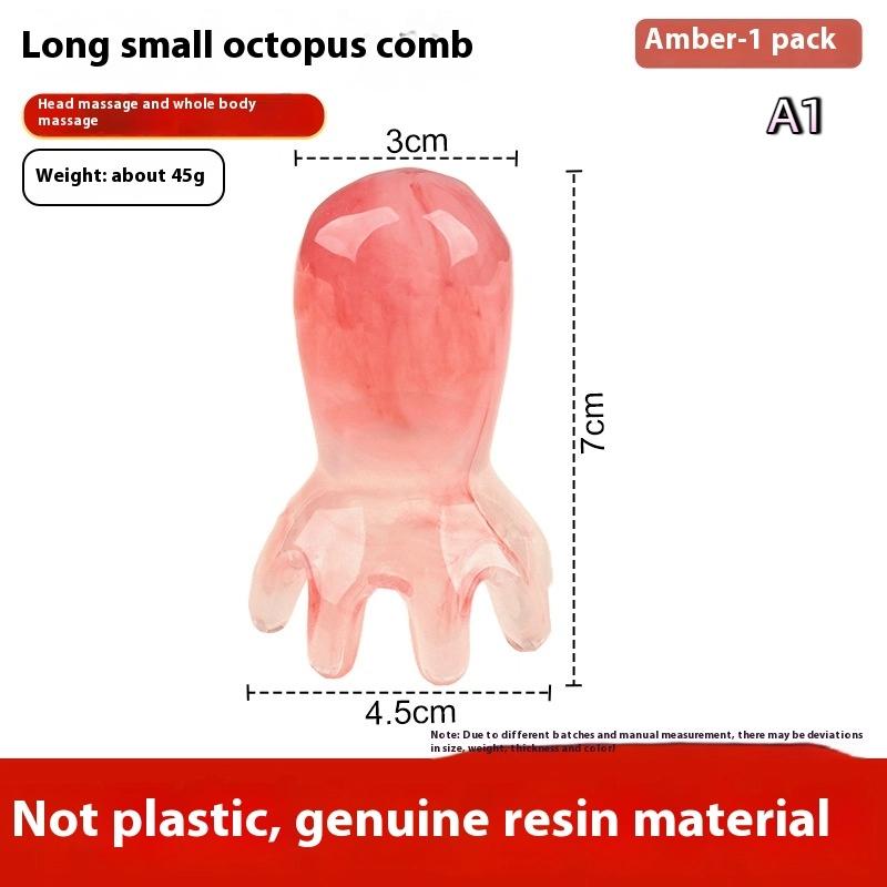 

Cartoon Octopus Design Lifelike Resin Body Nose Scalp Meridian Anti-Static Acupuncture Therapy Blood Circulation Massage Tool