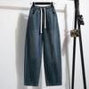Dimanaf 2025 Podzim Nadměrné velikosti Harlen Džíny Nové Dámské Oblečení Modré Módní Volné Sklady Vintage Kalhoty