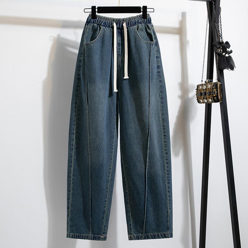 Dimanaf 2025 Podzim Nadměrné velikosti Harlen Džíny Nové Dámské Oblečení Modré Módní Volné Sklady Vintage Kalhoty