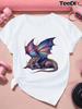 Cosmic Dragon Graphic Print T-shirt