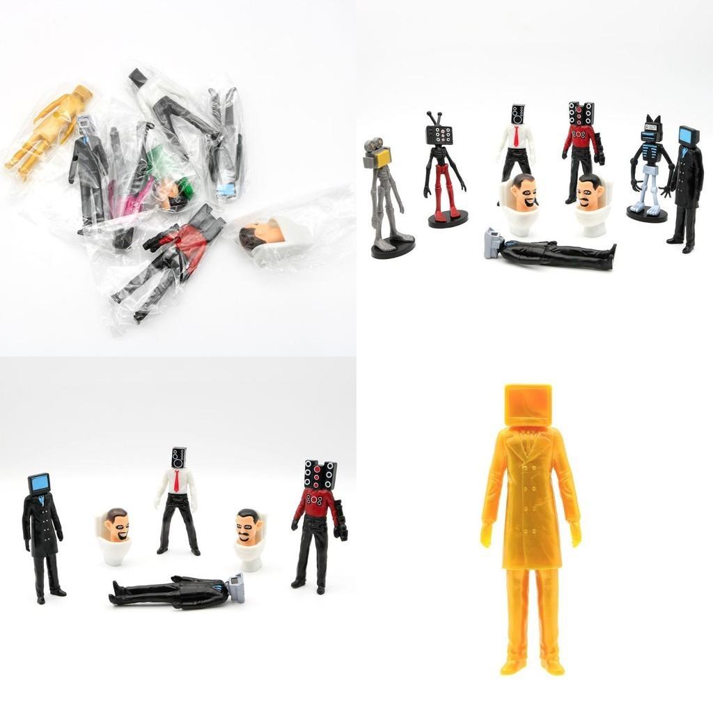 High-quality Pvc Material 2.5-4.5 Inch Toilet Man Vs Surveillance Man Action Figure Model Collectible