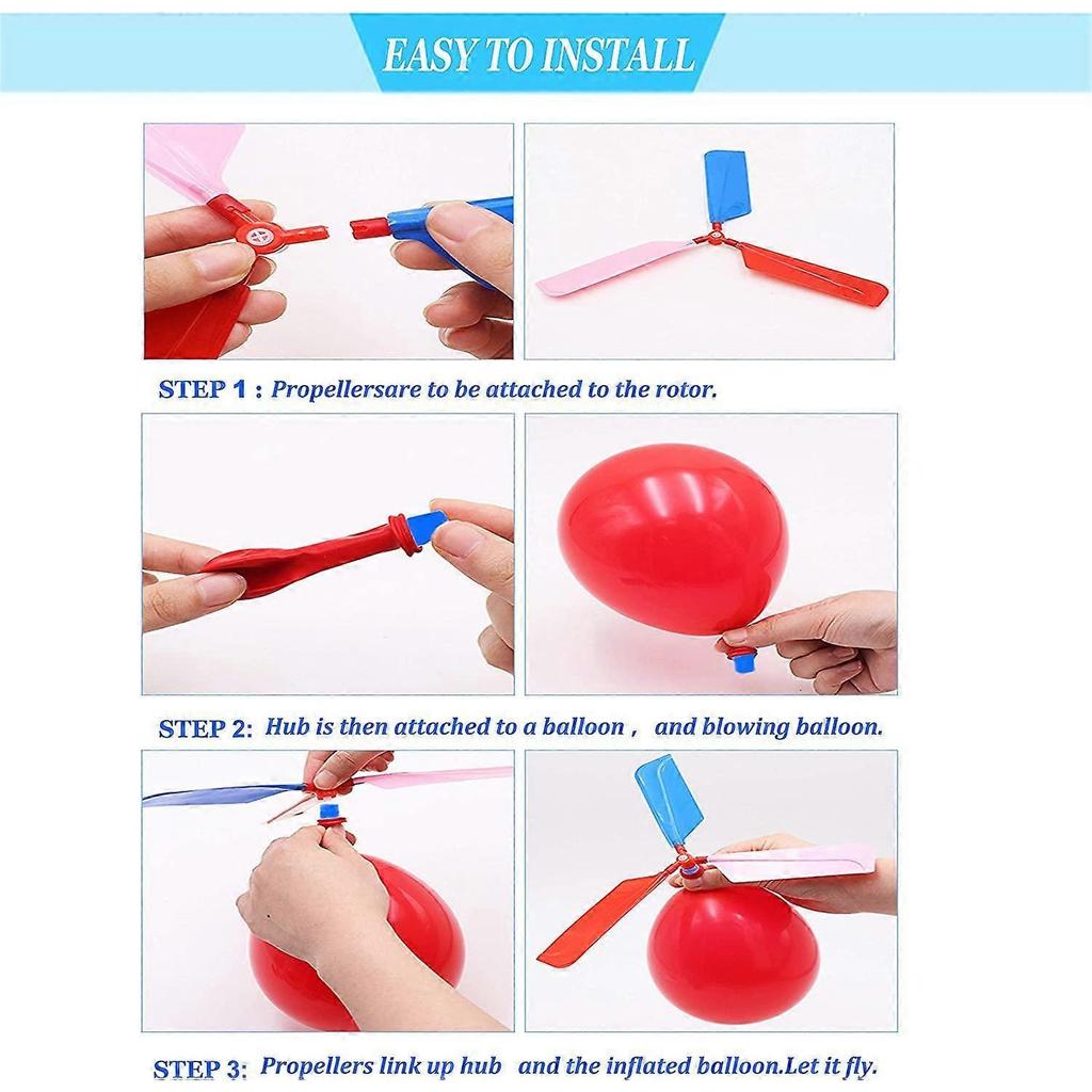 12 Pack Balloon Helicopter Kids Outdoor toys Flying Toys