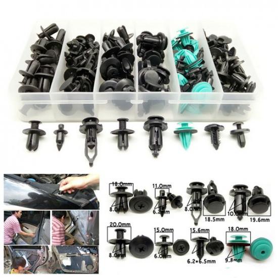 120X Fastener Clips Screw Rivets Fixed Clamps For Car Panel Bumper Cover Fender