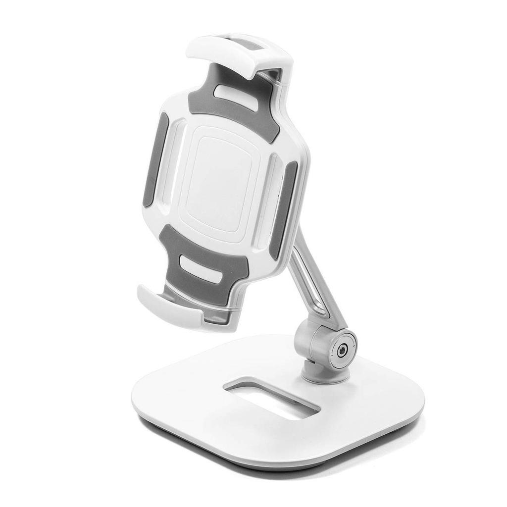 Sanwa Direct iPad Tablet Arm Stand, Compatible with 6-13 Inch Tablets, Adjustable Angle and Rotation, White, 100-LATAB013W