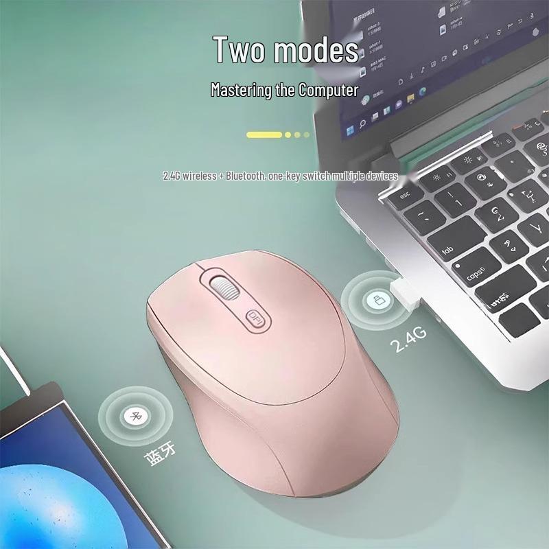 Bluetooth Wireless Dual-Mode Silent Mouse for Lenovo, Asus, HP, Dell Laptops