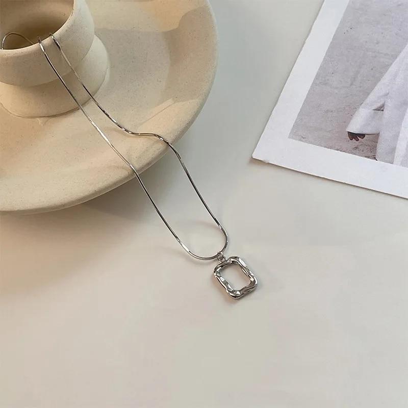 Stříbrné náhrdelníky pro ženy CZ Zirkonový křížový přívěsek a náhrdelník Chain Collier Choker Trendy šperky doplňky Bijoux